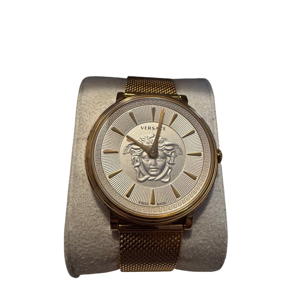 Versace VE8102319 V-Circle Lady white gold Stainless Steel Women's Watch NEW - Picture 9 of 14
